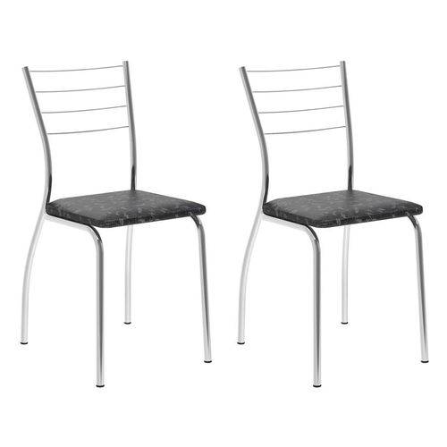 Tamanhos, Medidas e Dimensões do produto Conjunto 2 Cadeiras 1700 Fantasia Preto