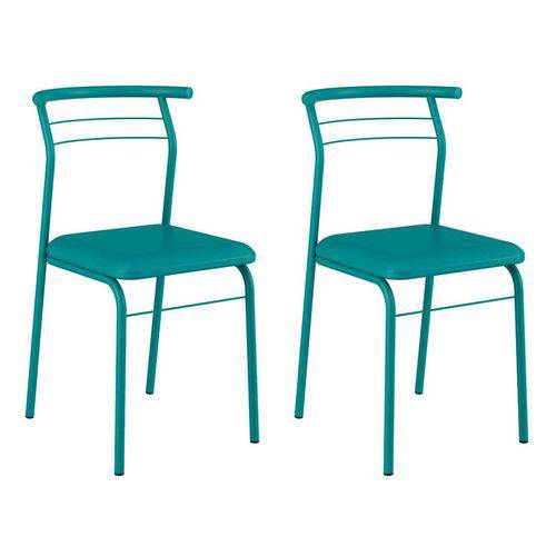 Tamanhos, Medidas e Dimensões do produto Conjunto 2 Cadeiras 1708 Turquesa