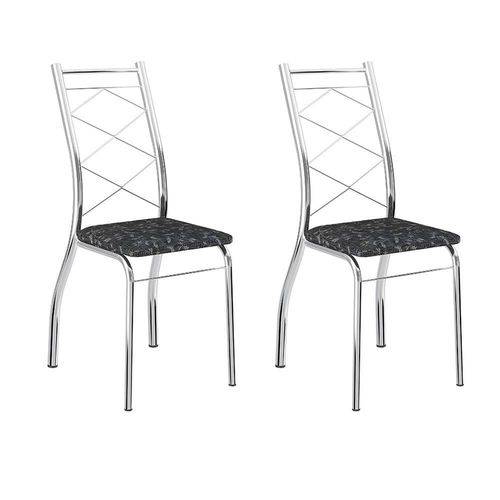 Tamanhos, Medidas e Dimensões do produto Conjunto 2 Cadeiras 1710 Fantasia Preto