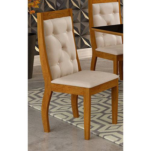 Tamanhos, Medidas e Dimensões do produto Conjunto 2 Cadeiras Agata – Rufato - Imbuia / Creme