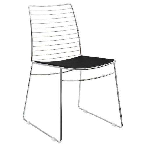 Tamanhos, Medidas e Dimensões do produto Conjunto 2 Cadeiras Carraro 1712 - Preto / Courrísimo Preto