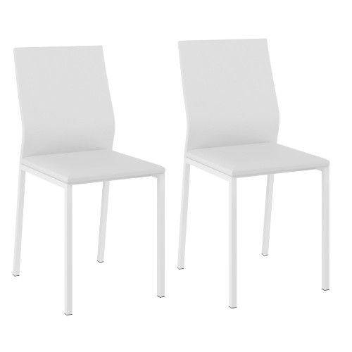 Tamanhos, Medidas e Dimensões do produto Conjunto 2 Cadeiras Carraro 1804 - Branco/Courrísimo Branco
