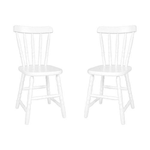 Tamanhos, Medidas e Dimensões do produto Conjunto 2 Cadeiras de Cozinha Dalas Branca - Única