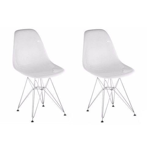 Tamanhos, Medidas e Dimensões do produto Conjunto 2 Cadeiras Eiffel Eames Dsr Branca