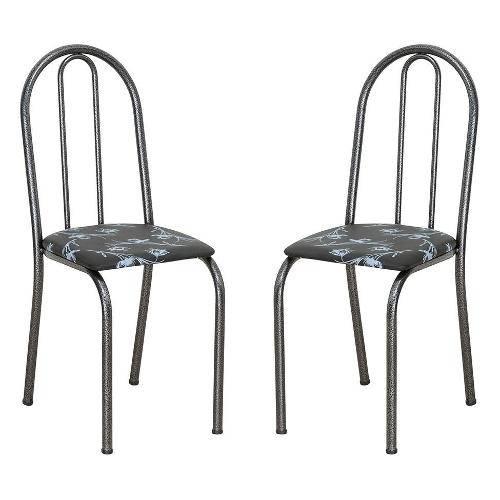 Tamanhos, Medidas e Dimensões do produto Conjunto 2 Cadeiras Éos Preto Flor