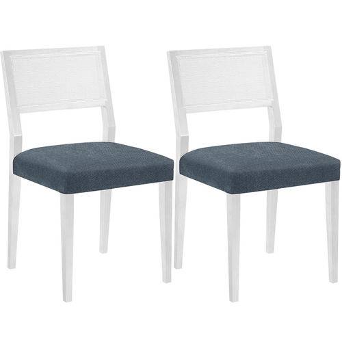 Tamanhos, Medidas e Dimensões do produto Conjunto 2 Cadeiras Gardênia – Tremarin - Branco / Azul