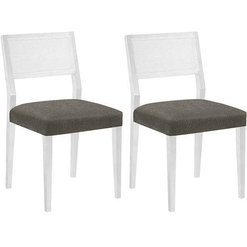 Tamanhos, Medidas e Dimensões do produto Conjunto 2 Cadeiras Gardênia – Tremarin - Branco / Cinza