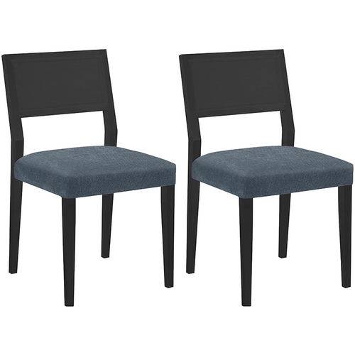Tamanhos, Medidas e Dimensões do produto Conjunto 2 Cadeiras Gardênia – Tremarin - Preto / Azul