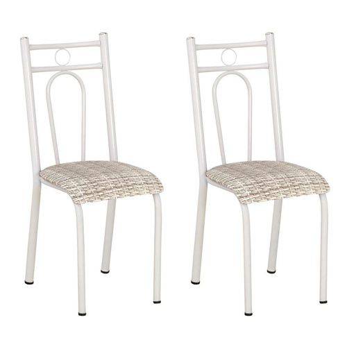 Tamanhos, Medidas e Dimensões do produto Conjunto 2 Cadeiras Hanumam Branco e Rattan