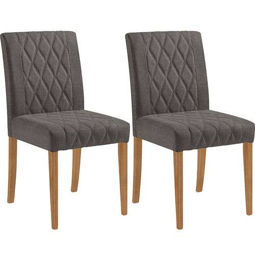 Tamanhos, Medidas e Dimensões do produto Conjunto 2 Cadeiras Menta – Tremarin - Nogal / Cinza