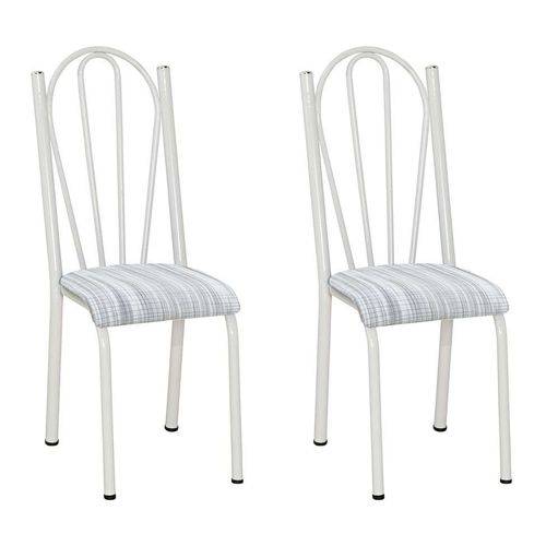 Tamanhos, Medidas e Dimensões do produto Conjunto 2 Cadeiras Mnemósine Branco e Linho