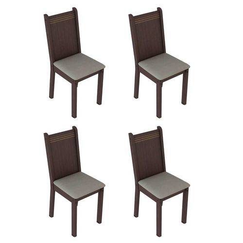 Tamanhos, Medidas e Dimensões do produto Conjunto com 4 Cadeiras Cora e Suede Pérola