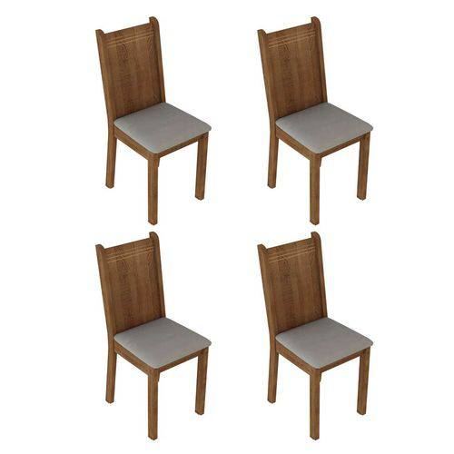 Tamanhos, Medidas e Dimensões do produto Conjunto com 4 Cadeiras Cora Rustic e Suede Pérola