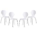 Tamanhos, Medidas e Dimensões do produto Conjunto com 4 Cadeiras Formiga Branco - Design Moderno