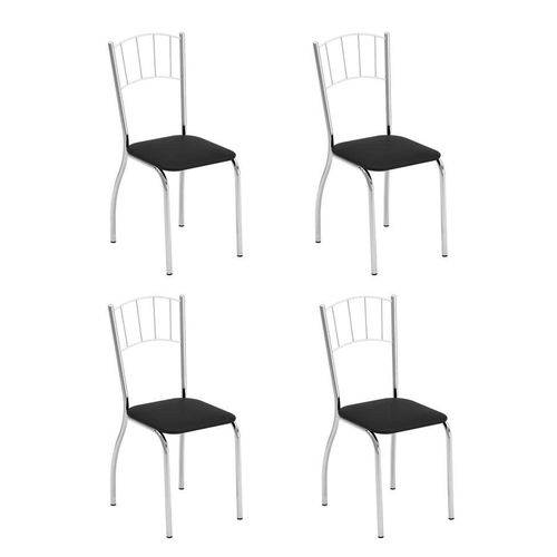 Tamanhos, Medidas e Dimensões do produto Conjunto com 4 Cadeiras Positano Preto