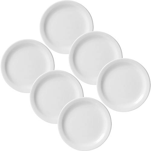 Tamanhos, Medidas e Dimensões do produto Conjunto com 6 Pratos de Sobremesa 18cm - Mail Order Branco - Oxford