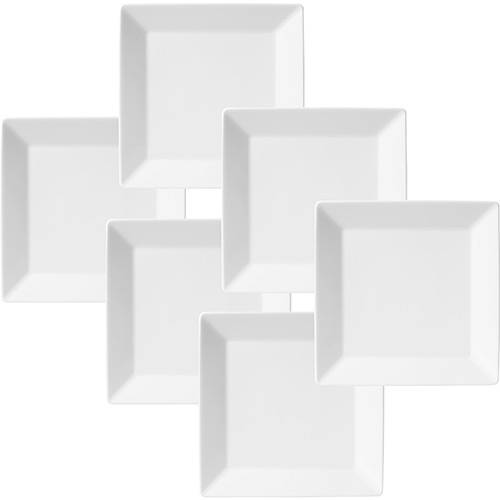 Tamanhos, Medidas e Dimensões do produto Conjunto com 6 Pratos Rasos 26,5x26,5cm - Mail Order Quartier White - Oxford