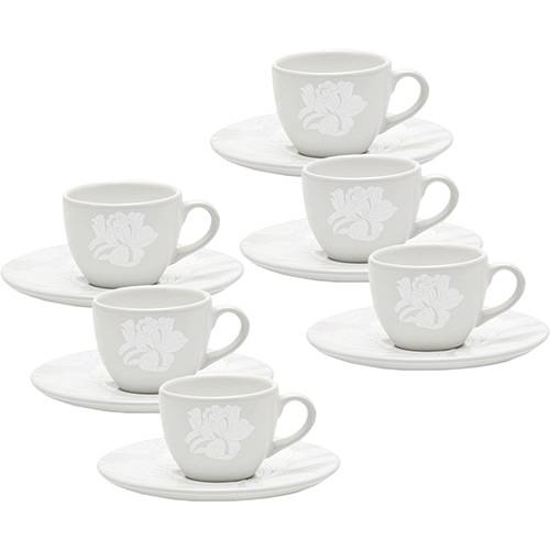 Tamanhos, Medidas e Dimensões do produto Conjunto com 6 Xícaras de Cafezinho 75ml com Pires - Mail Order Coup Blanc - Oxford