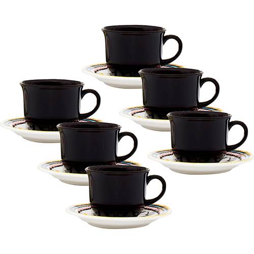 Tamanhos, Medidas e Dimensões do produto Conjunto com 6 Xícaras de Chá 200ml com Pires - Mail Order Luiza - Oxford Daily