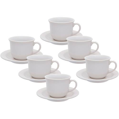 Tamanhos, Medidas e Dimensões do produto Conjunto com 6 Xícaras de Chá 200ml com Pires - Mail Order White - Oxford Daily
