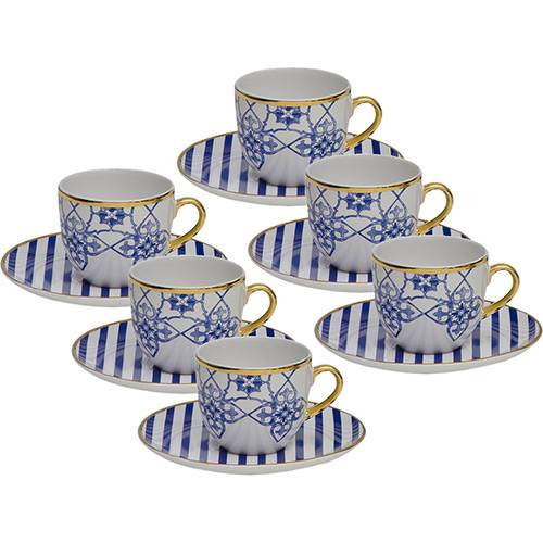 Tamanhos, Medidas e Dimensões do produto Conjunto com 6 Xícaras de Chá com Pires - Mail Order Coup Lusitana - Oxford