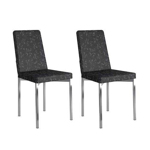 Tamanhos, Medidas e Dimensões do produto Conjunto com 2 Cadeiras Ariel Fantasia Preto