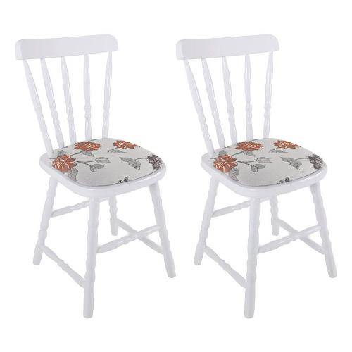 Tamanhos, Medidas e Dimensões do produto Conjunto com 2 Cadeiras Dalas Estofada Branca