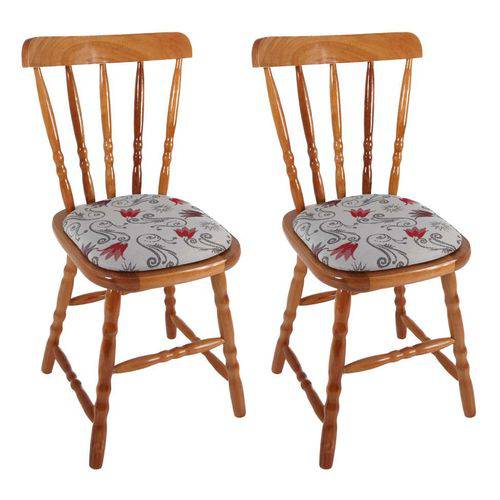 Tamanhos, Medidas e Dimensões do produto Conjunto com 2 Cadeiras Dalas Estofada Mel