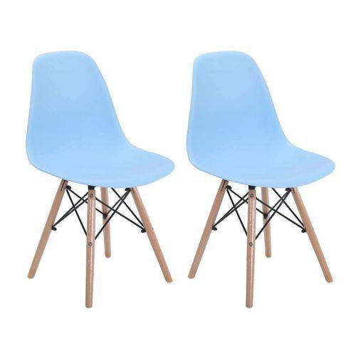Tamanhos, Medidas e Dimensões do produto Conjunto com 2 Cadeiras Eames Eiffel Azul