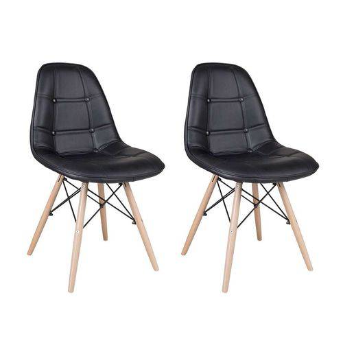 Tamanhos, Medidas e Dimensões do produto Conjunto com 2 Cadeiras Eames Eiffel Botonê Preto