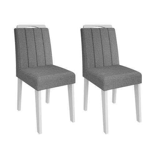 Tamanhos, Medidas e Dimensões do produto Conjunto com 2 Cadeiras Elisa Branco e Cinza