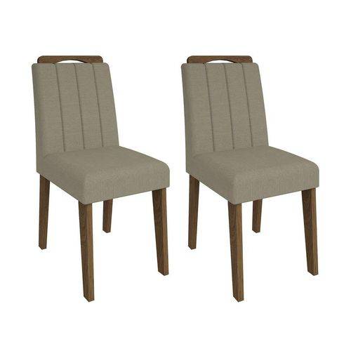 Tamanhos, Medidas e Dimensões do produto Conjunto com 2 Cadeiras Elisa Savana e Caramelo