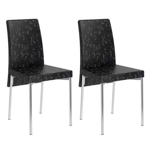 Tamanhos, Medidas e Dimensões do produto Conjunto com 2 Cadeiras Fantasia Preto