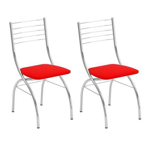 Tamanhos, Medidas e Dimensões do produto Conjunto com 2 Cadeiras Fiumicino Vermelho
