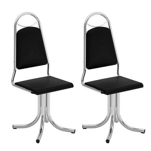 Tamanhos, Medidas e Dimensões do produto Conjunto com 2 Cadeiras Giratórias Sasha Vinil Búfalo Preto