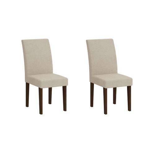 Tamanhos, Medidas e Dimensões do produto Conjunto com 2 Cadeiras Grecia Veludo Castor e Creme