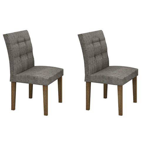 Tamanhos, Medidas e Dimensões do produto Conjunto com 2 Cadeiras Itália Linho Ypê e Cinza