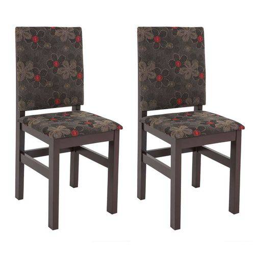 Tamanhos, Medidas e Dimensões do produto Conjunto com 2 Cadeiras Kai Tabaco e Floral Escuro