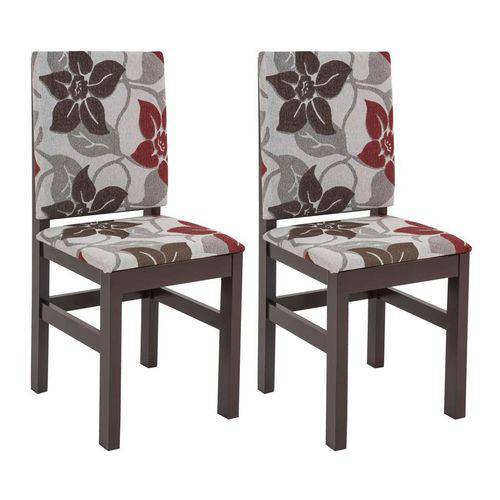 Tamanhos, Medidas e Dimensões do produto Conjunto com 2 Cadeiras Kai Tabaco e Floral