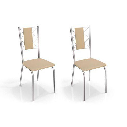 Tamanhos, Medidas e Dimensões do produto Conjunto com 2 Cadeiras Lisboa Corino Marrom Claro