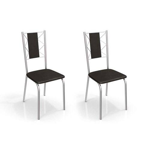 Tamanhos, Medidas e Dimensões do produto Conjunto com 2 Cadeiras Lisboa Corino Preto