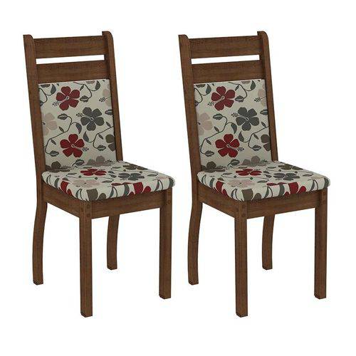 Tamanhos, Medidas e Dimensões do produto Conjunto com 2 Cadeiras Luca Rustic com Floral Hibiscos