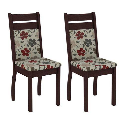 Tamanhos, Medidas e Dimensões do produto Conjunto com 2 Cadeiras Luca Tabaco e Floral Hibiscos