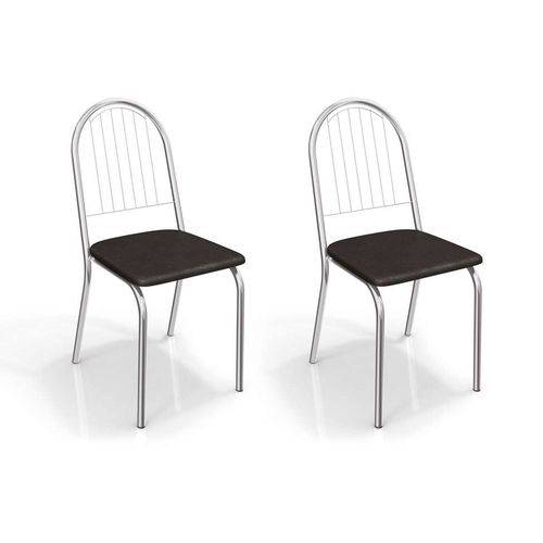 Tamanhos, Medidas e Dimensões do produto Conjunto com 2 Cadeiras Noruega Corino Preto