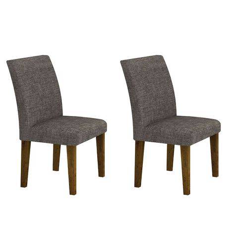 Tamanhos, Medidas e Dimensões do produto Conjunto com 2 Cadeiras Olímpia Linho Canela e Cinza