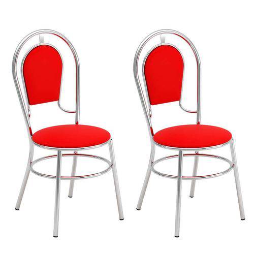 Tamanhos, Medidas e Dimensões do produto Conjunto com 2 Cadeiras Shaka Vinil Búfalo Vermelho