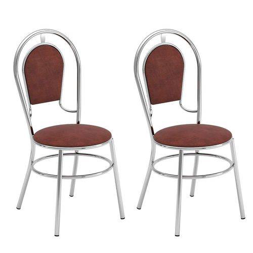 Tamanhos, Medidas e Dimensões do produto Conjunto com 2 Cadeiras Shinne Vinil Búfalo Tabaco