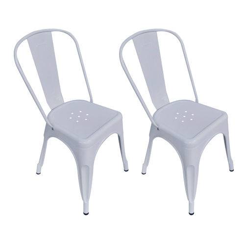 Tamanhos, Medidas e Dimensões do produto Conjunto com 2 Cadeiras Tolix Branco