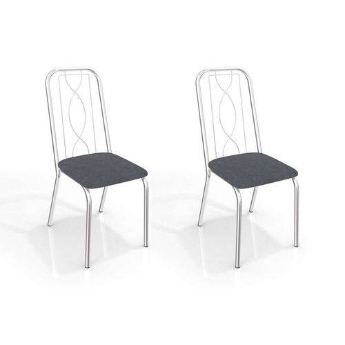 Tamanhos, Medidas e Dimensões do produto Conjunto com 2 Cadeiras Viena Corino Cinza