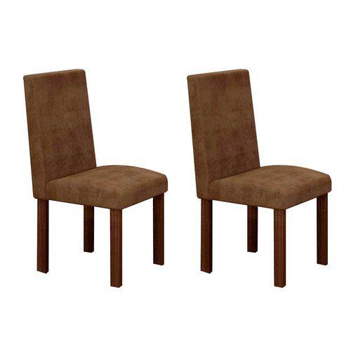 Tamanhos, Medidas e Dimensões do produto Conjunto com 2 Cadeiras Village Suede Malbec e Marrom